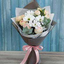 Букет цветов из:  Хризантемы и Розы #REPLACE_PRED# Нижний Ингаш