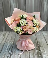 Букет цветов из:  Гвоздики, Розы и Хризантемы в Нижний Ингаш