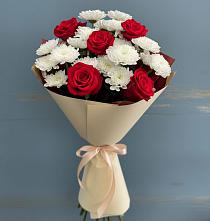 Букет цветов из:  Розы и Хризантемы #REPLACE_PRED# Нижний Ингаш