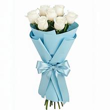 Букет 7 белых роз Проуд в Нижний Ингаш