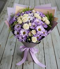 Букет цветов из:  Хризантемы и Розы #REPLACE_PRED# Нижний Ингаш